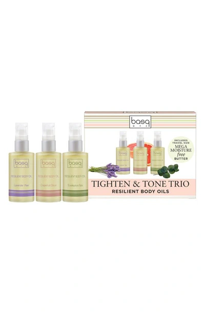 Shop Basq Nyc Resilient Body Oil Toning Set In White