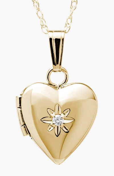 Shop Mignonette 14k Gold & Diamond Heart Locket Necklace
