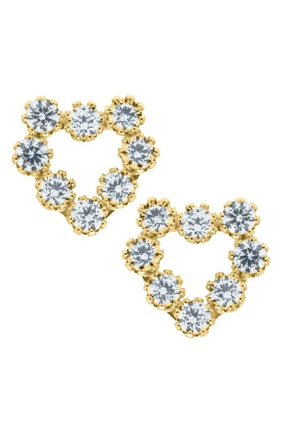 Shop Mignonette 14k Gold & Cubic Zirconia Heart Earrings