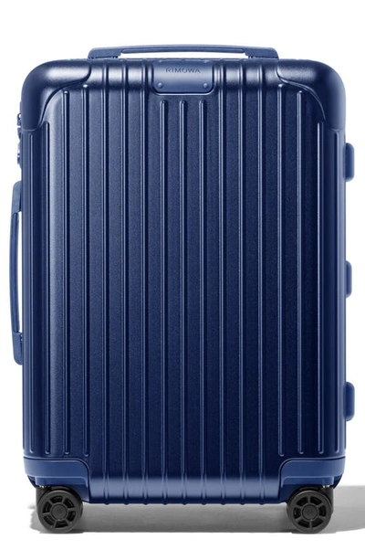 Shop Rimowa Essential Cabin 22-inch Wheeled Carry-on In Matte Blue