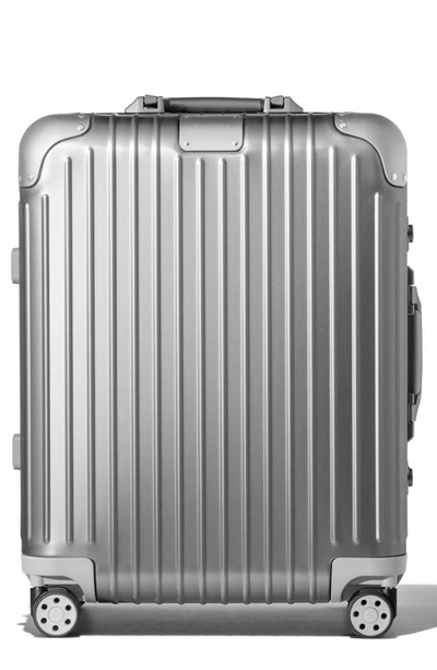 Shop Rimowa Original Cabin Plus 22-inch Wheeled Carry-on In Silver