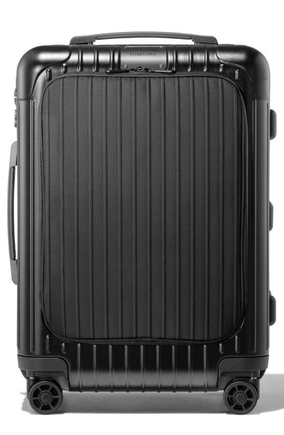 Shop Rimowa Essential Sleeve Cabin 22-inch Wheeled Carry-on In Matte Black