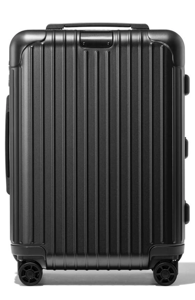 Shop Rimowa Essential Cabin Small 22-inch Wheeled Carry-on In Matte Black