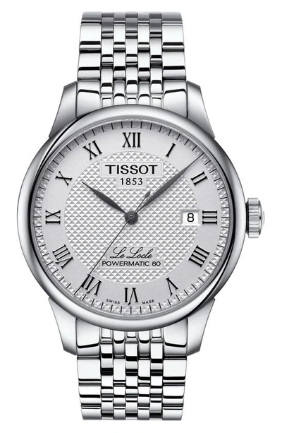 Shop Tissot Le Locle Bracelet Watch, 39mm In Silver