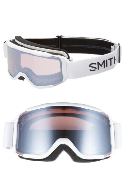 Shop Smith Daredevil Snow Goggles In White/ Mirror