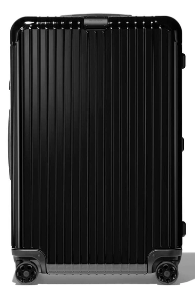 Shop Rimowa Essential Check-in Large 31-inch Wheeled Suitcase In Black