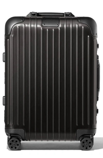 Shop Rimowa Original Cabin 22-inch Wheeled Carry-on In Black