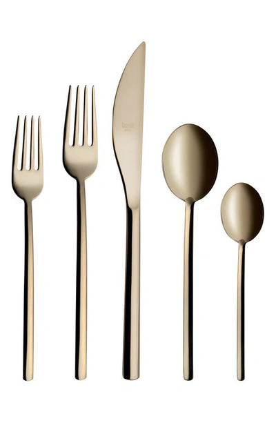 Shop Mepra Due 5-piece Place Setting In Stainless Champagne
