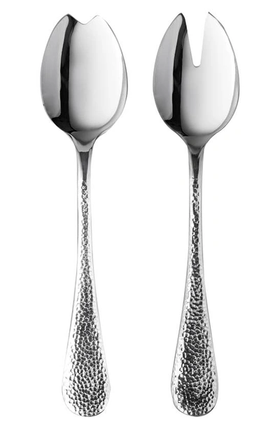 Shop Mepra Epoque Salad Servers In Stainless Shiny