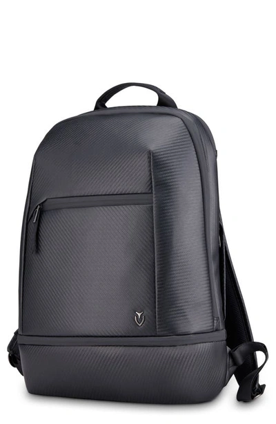 Shop Vessel Signature 2.0 Faux Leather Backpack In Carbon Black