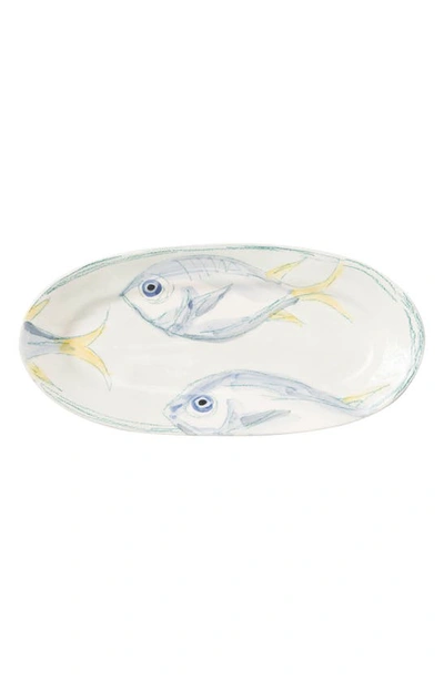 Shop Vietri Pescatore Small Oval Platter In White