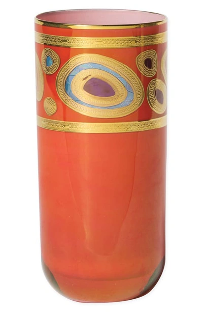 Shop Vietri Regalia Highball Glass In Orange