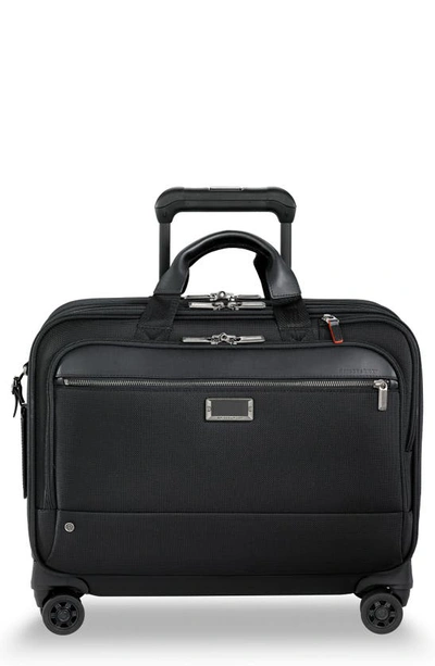 Shop Briggs & Riley @work 17-inch Large Expandable Spinner Briefcase In Black