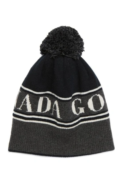 Shop Canada Goose Wool Blend Pom Beanie In Black