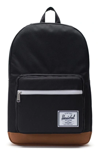 Shop Herschel Supply Co Pop Quiz Backpack In Black/ Saddle Brown