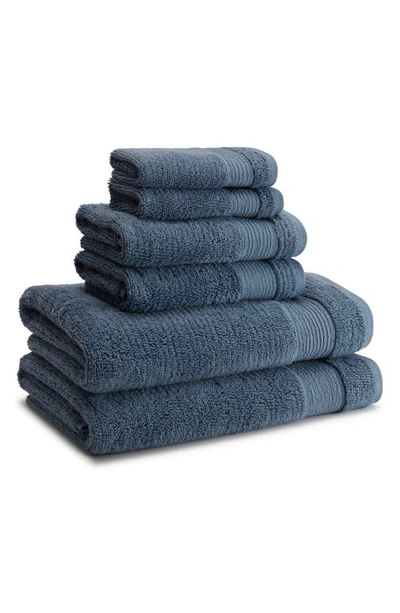 Shop Kassatex Pergamon Bath Towel In Persian Blue