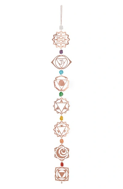 Shop Ariana Ost Chakra Yoga Wall Hanging In Rose Gold