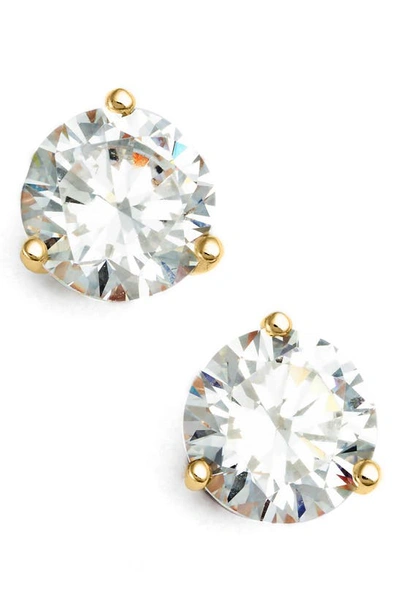 Shop Nordstrom Cubic Zirconia Stud Earrings In Clear- Gold Round