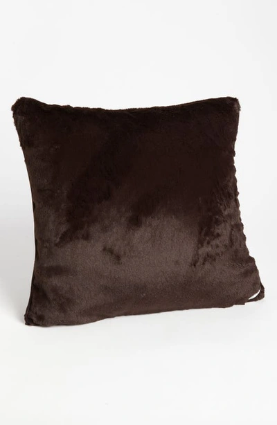 Shop Giraffe At Home 'luxe' Throw Pillow In Chocolate