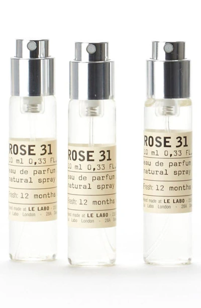 Shop Le Labo Rose 31 Eau De Parfum Travel Tube Refill Trio