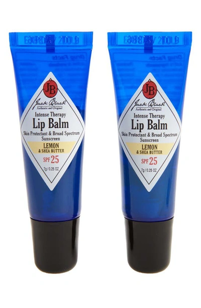 Shop Jack Black Intense Therapy Lip Balm Spf 25 Duo In Lemon Shea