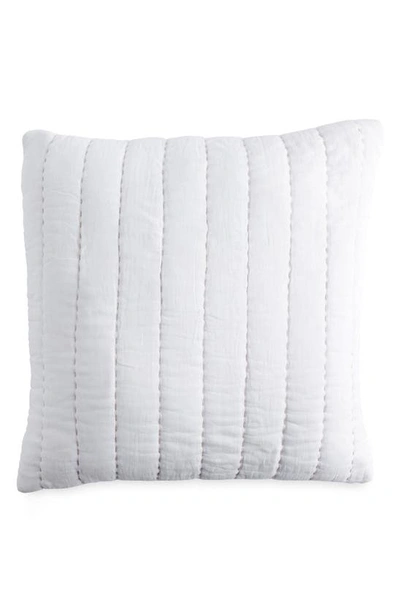 Dkny Pure Quilted Voile Decorative Pillow, 18 X 18 In White