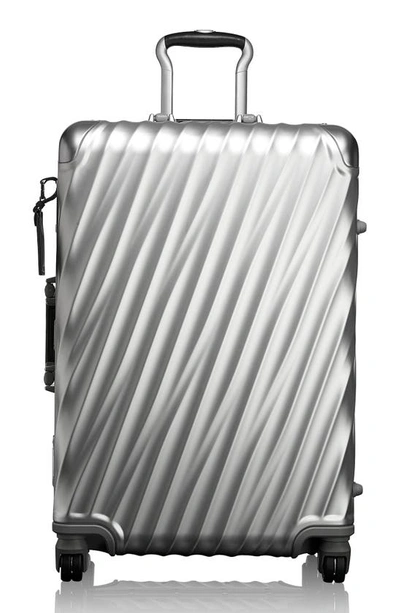 Shop Tumi 19 Degree Aluminum 26-inch Short Trip Wheeled Packing Case In Silver