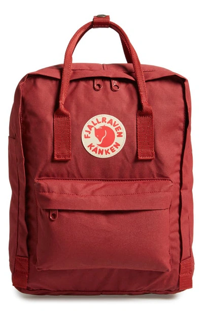 Shop Fjall Raven Kånken Water Resistant Backpack In Ox Red