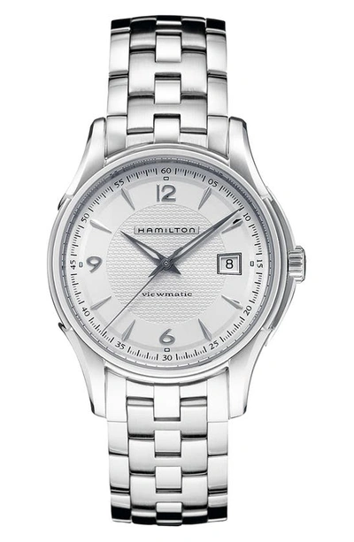 Shop Hamilton Jazzmaster Viewmatic Auto Bracelet Watch, 40mm In Silver