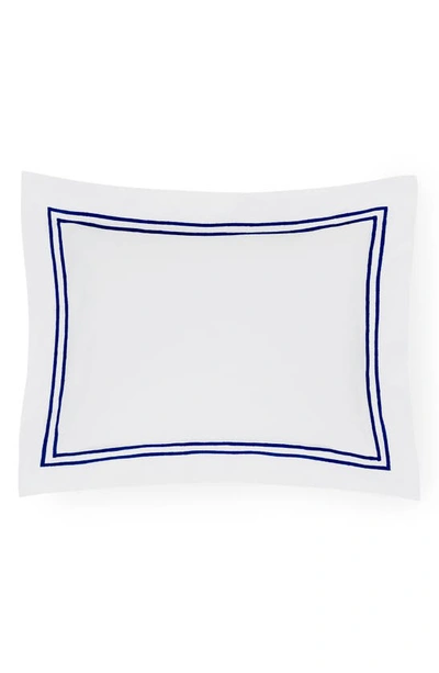 Sferra Grande Hotel Boudoir Sham In White/ Navy