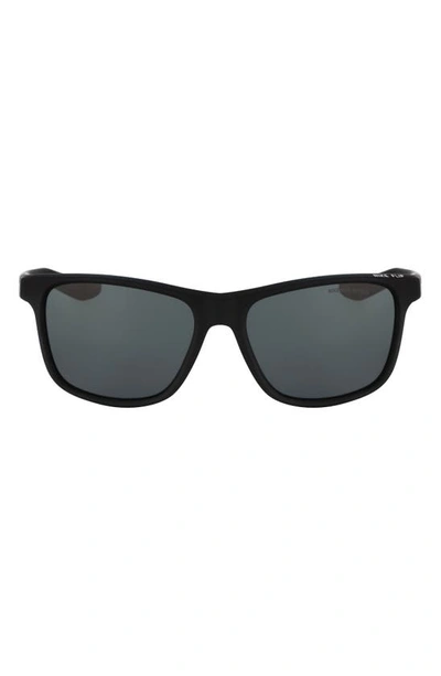 Shop Nike Flip 53mm Mirrored Sunglasses In Matte Black/ Grey