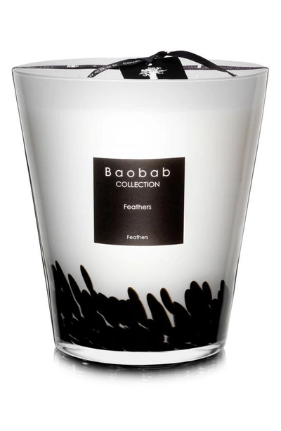 Shop Baobab Collection Feathers Candle In Feathers- Medium