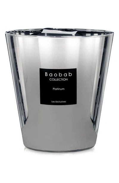 Shop Baobab Collection Les Exclusives Platinum Silver Candle In Platinum- Medium