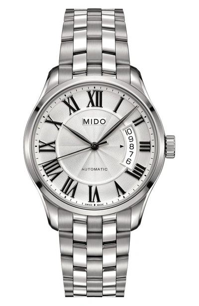 Shop Mido Belluna Ii Bracelet Watch, 40mm In Silver