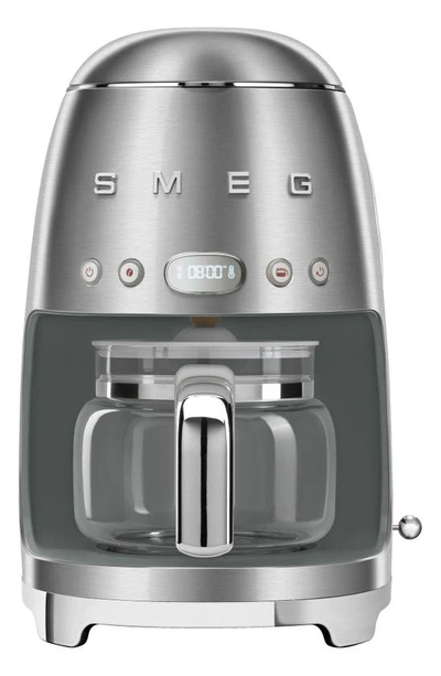 Shop Smeg '50s Retro Style 10-cup Drip Coffeemaker In Stainless Steel