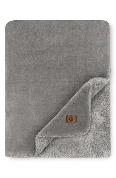 Shop Ugg Whistler Throw Blanket In Seal