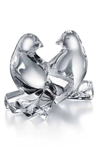 Shop Baccarat Lead Crystal Loving Doves In Clear