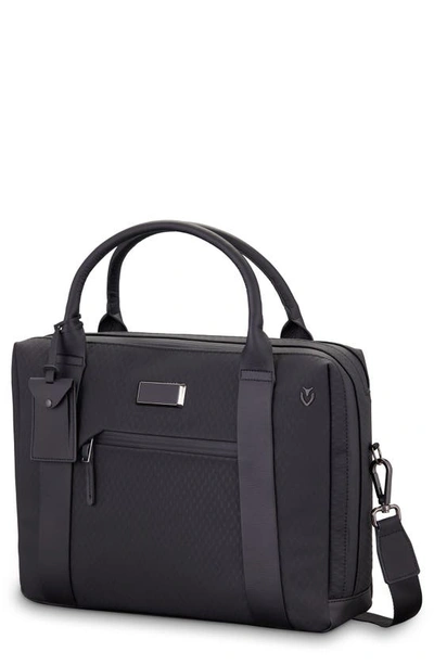 Shop Vessel Signature 2.0 Faux Leather Briefcase In Tech Black