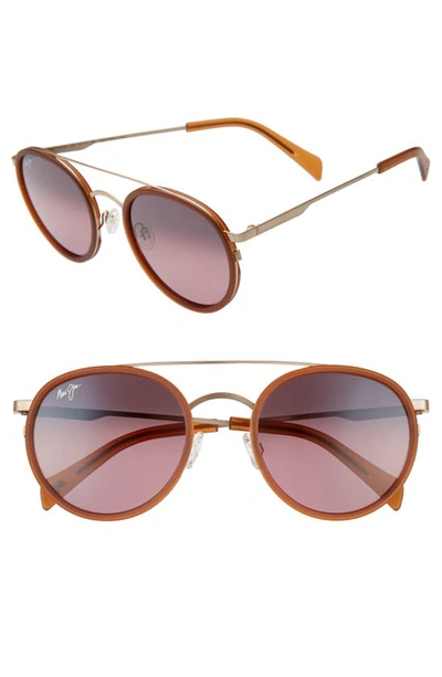 Shop Maui Jim Even Keel 51mm Polarizedplus2® Sunglasses In Brown/ Maui Rose