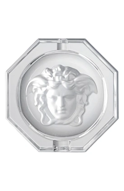 Shop Versace Medusa Lumiere Large Glass Ashtray In Clear