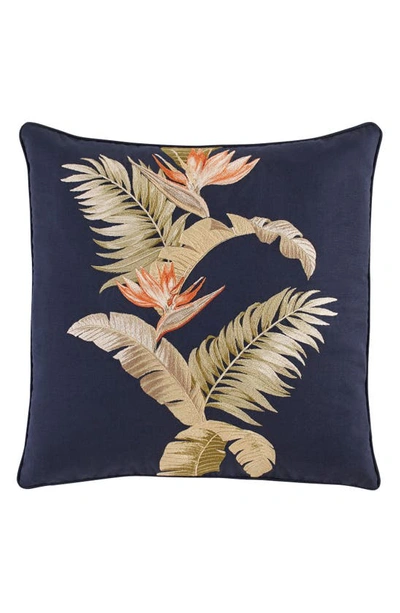 Shop Tommy Bahama San Jacinto Embroidered Accent Pillow In Indigo