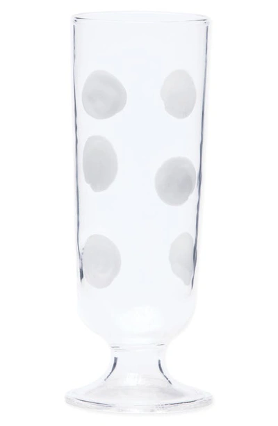 Vietri Drop Champagne Glass In White