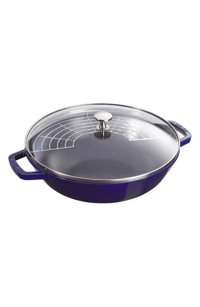 Shop Staub 4.5-quart Enameled Cast Iron Perfect Pan In Dark Blue