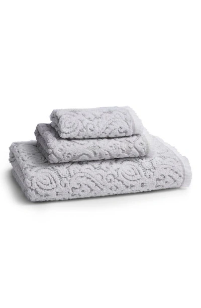 Shop Kassatex Dalia Hand Towel In Grey