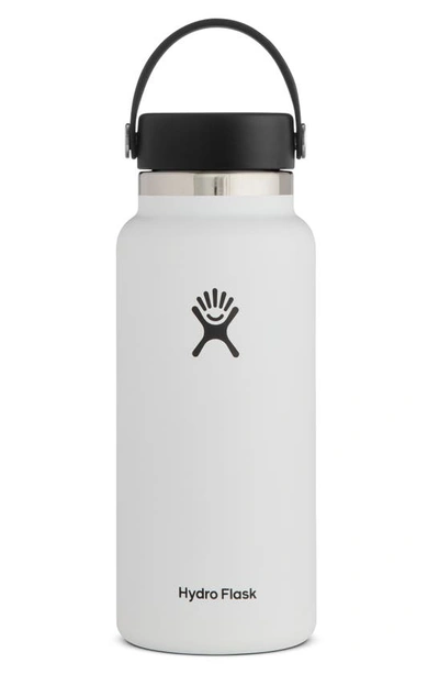 Shop Hydro Flask 32-ounce Wide Mouth Cap Water Bottle In White 2.0