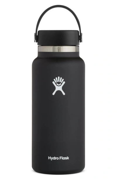 Shop Hydro Flask 32-ounce Wide Mouth Cap Bottle In Black 2.0