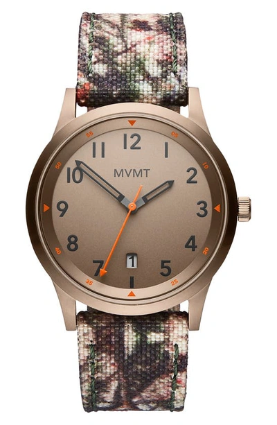 Shop Mvmt Field Canvas Strap Watch, 41mm In Camo/ Taupe