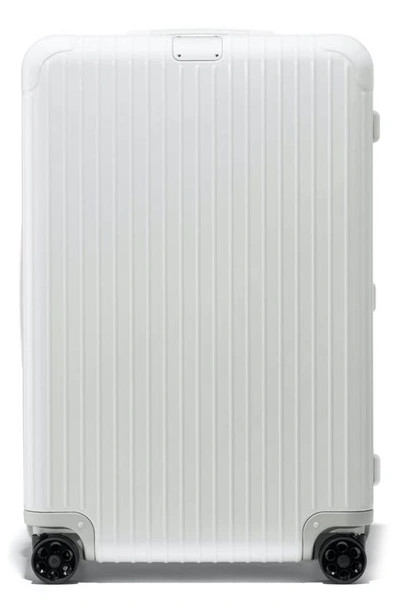 Shop Rimowa Essential Check-in Large 31-inch Wheeled Suitcase In White