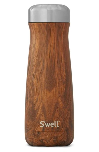 Shop S'well Traveler Teakwood 20-ounce Insulated Stainless Steel Water Bottle