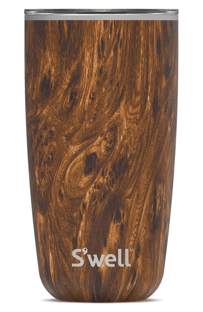 Shop S'well 18-ounce Insulated Stainless Steel Tumbler In Teakwood